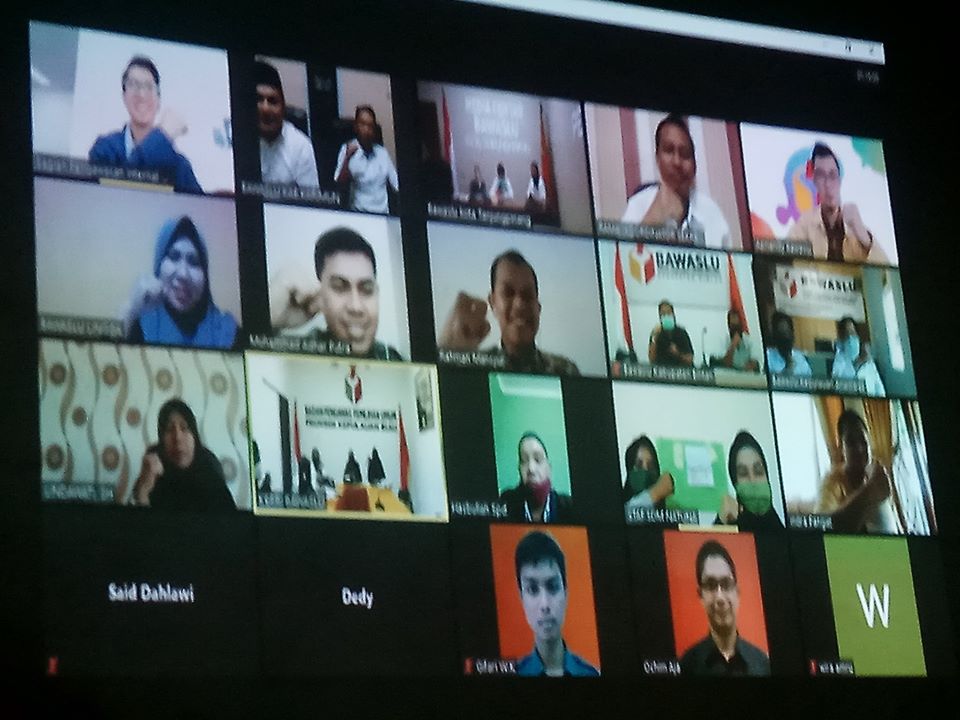 Bawaslu Karimun Ikuti Sosialisasi Penyusunan SOP Via Video Conference​