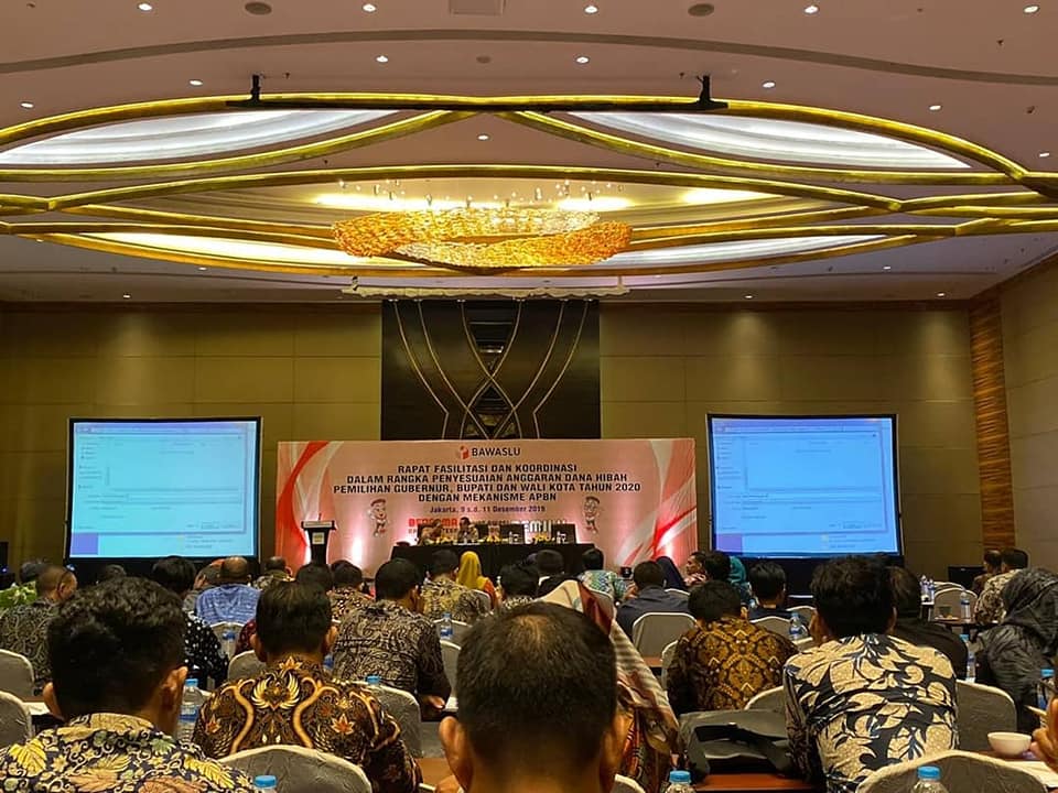 Bawaslu Karimun menghadiri Rapat  Koordinasi Dalam Rangka Penyesuaian Anggaran Dana Hibah Pemilihan Gubernur, Bupati dan Walikota Tahun 2020