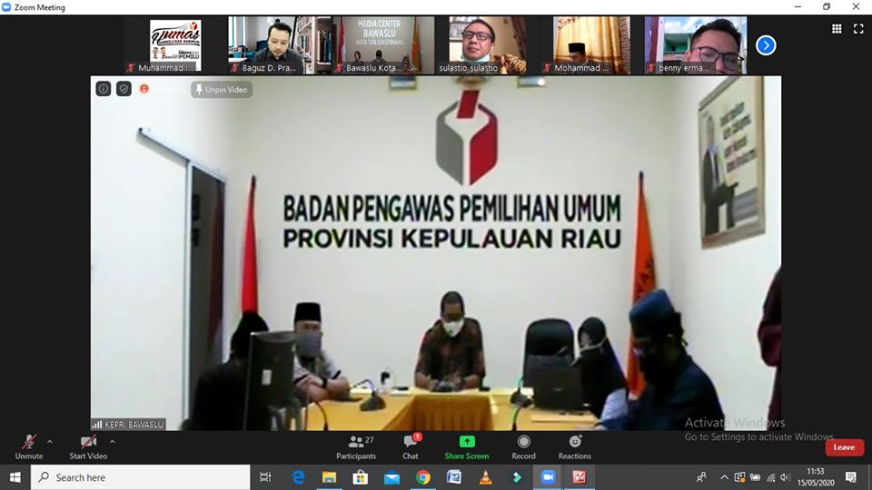 Bawaslu Kabupaten Karimun Ikuti Pelatihan Strategi dan Kiat Meningkatkan Rating dan Popularitas Medsos