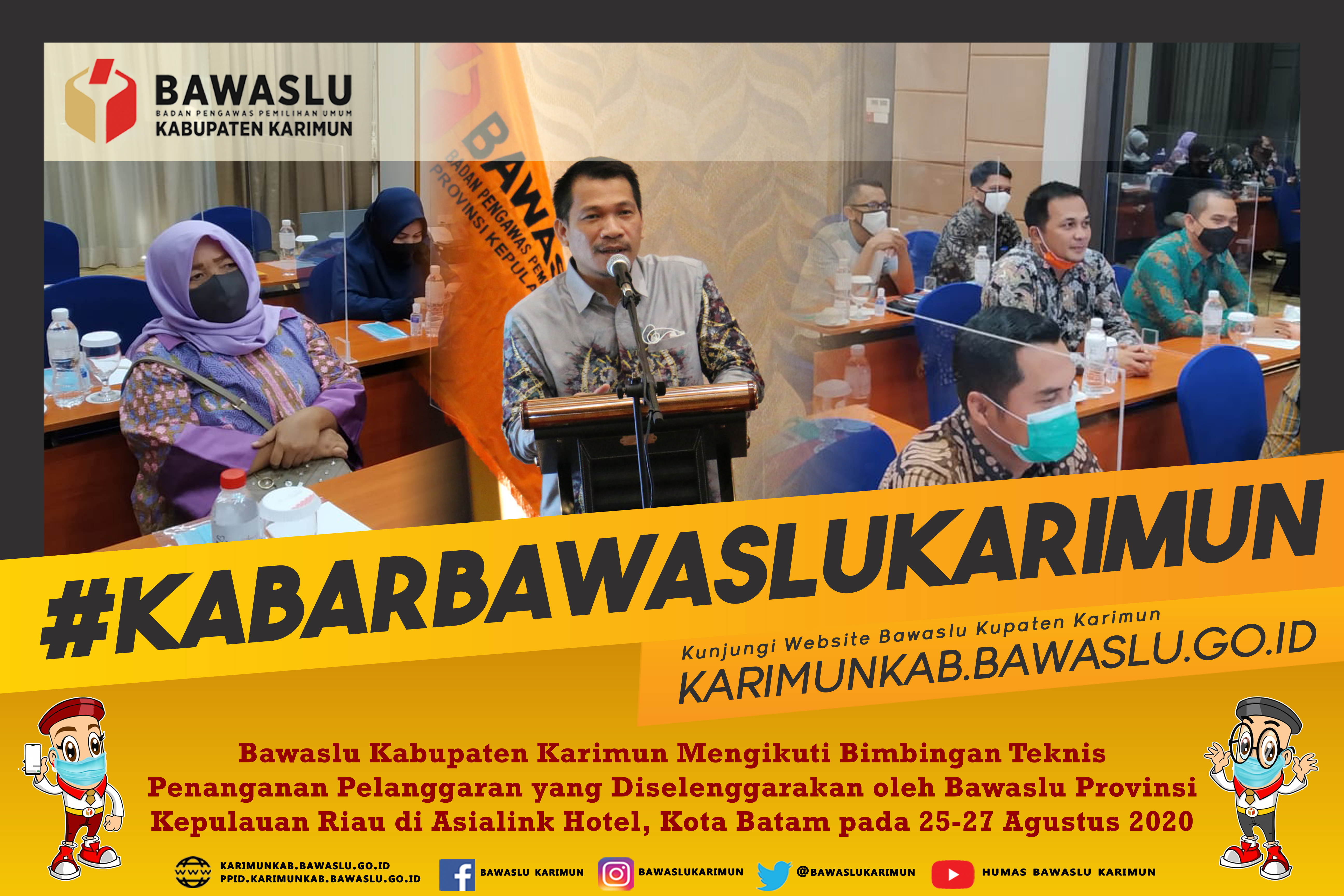 Bawaslu Karimun Hadiri Bimtek Penanganan Pelanggaran, Sjahri Papene Minta Bawaslu Kab/Kota Laksanakan Penanganan Pelanggaran sesuai SOP