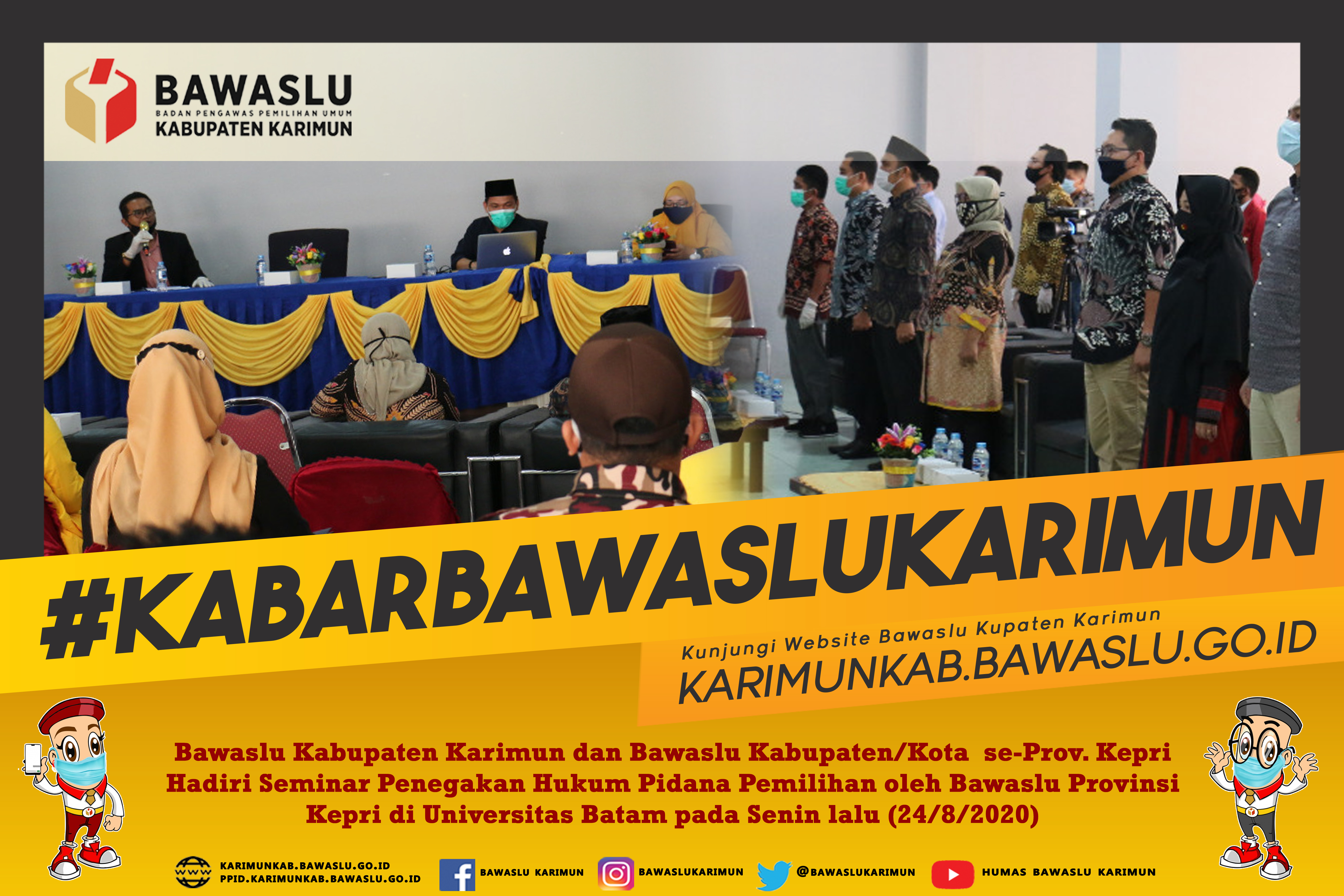 Bawaslu Karimun Hadiri Seminar Penegakan Hukum Pidana Pemilihan, Prof. Topo Sebut Beberapa Hal dalam Penegakan Hukum Pidana Pemilihan Untuk Diperbaiki