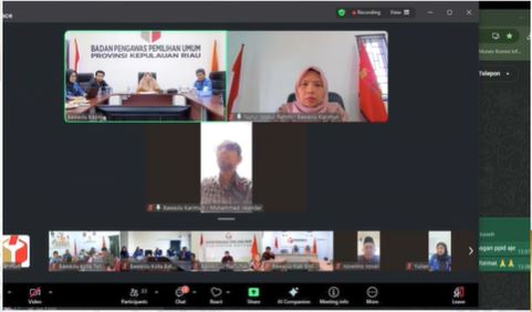 Bawaslu Kabupaten Karimun mengikuti acara Rakor Penanganan Pelanggaran, Data dan Informasi, Kamis (05/02/2026)