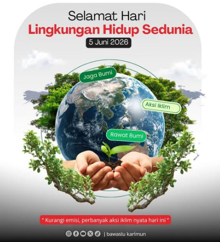 Momentum Hari Lingkungan Hidup Sedunia: Bawaslu Ajak Masyarakat Perkuat Aksi Nyata Hadapi Krisis Iklim