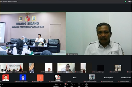 Tingkatkan Kompetensi Fasilitator, Bawaslu Karimun Ikuti Rakor ToT Pendidikan Pengawas Partisipatif