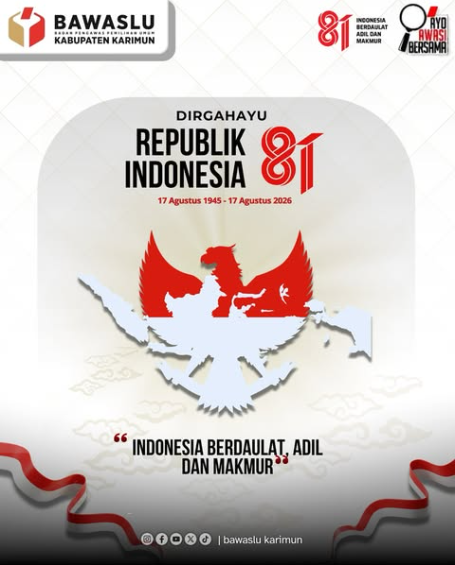 Kemerdekaan Sejati dalam Kedaulatan Rakyat, Bawaslu Karimun Ajak Publik Kawal Demokrasi