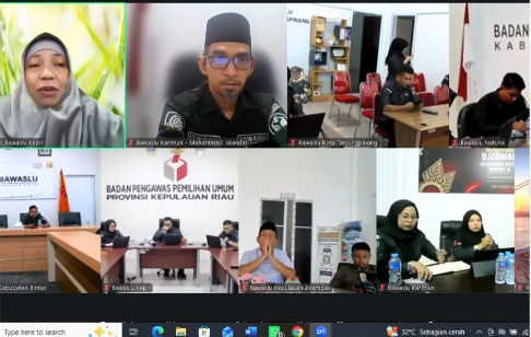 Bawaslu Kabupaten Karimun Ikuti Edisi Pamungkas Klinik Penanganan Pelanggaran Bawaslu Provinsi Kepulauan Riau