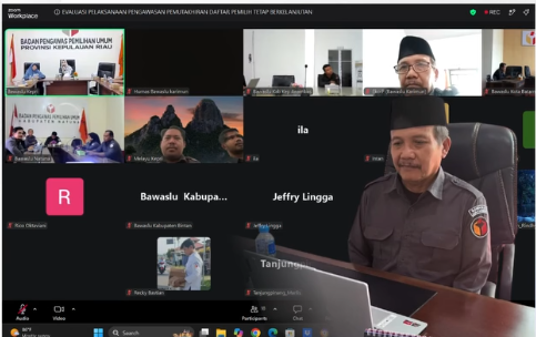 Perkuat Pengawasan Data Pemilih, Bawaslu Karimun Ikuti Evaluasi PDPB Bersama Bawaslu Kepri