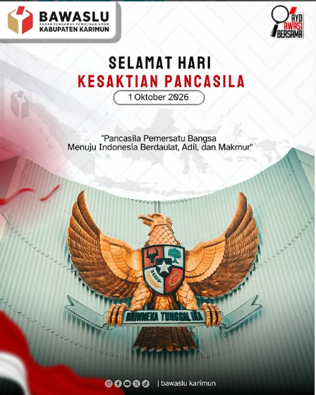 Peringati Hari Kesaktian Pancasila 2026: Bawaslu Karimun Jadikan Ideologi Bangsa Fondasi Kawal Keadilan Demokrasi