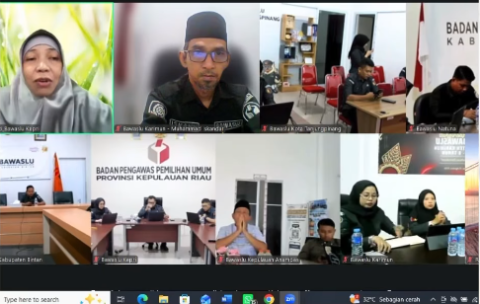 Bawaslu Kabupaten Karimun Ikuti Edisi Pamungkas Klinik Penanganan Pelanggaran Bawaslu Provinsi Kepulauan Riau