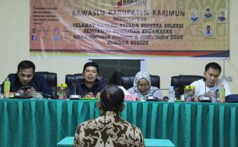 Bawaslu Kabupaten Karimun Laksanakan Tes Wawancara Panwascam di 3 Zona