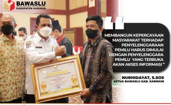 Bawaslu Karimun Raih Peringkat II Anugerah Keterbukaan Informasi Publik Komisi Informasi Provinsi Kepulauan Riau