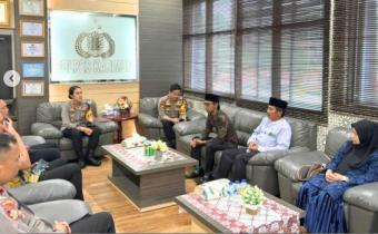 Ketua dan Anggota Bawaslu melakukan audiensi dengan Kapolres Kabupaten Karimun