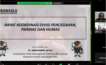 Perkuat Sinergi Pengawasan, Bawaslu Karimun Ikuti Rakor Divisi PP, Parmas, dan Humas Bawaslu Provinsi Kepri